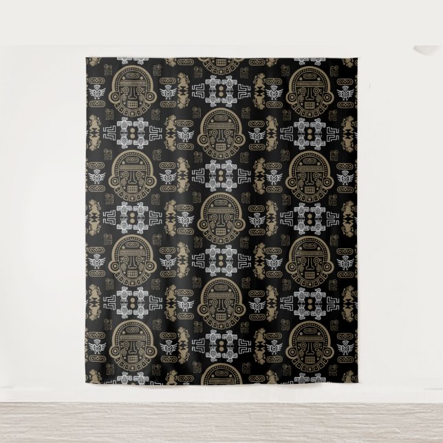 Gold inca Aztec Home Decor Tapestry (Front)