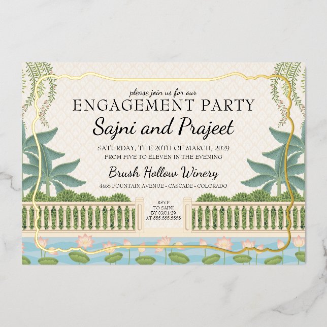 Gold Indian Engagement Party (Front)