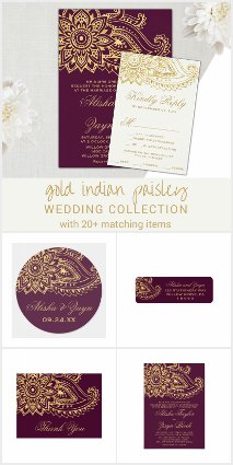 Gold Indian Paisley Wedding Collection