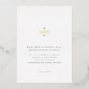 Gold Infinity Symbol Minimally Chic Foil Invitatio