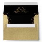 Gold, Inside Black, Elegant Monogram Wedding