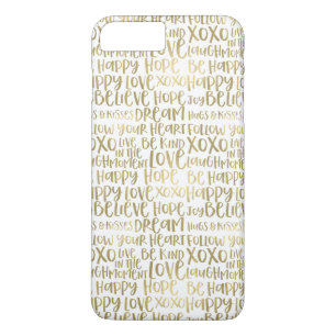 Gold Inspirational Words Case-Mate iPhone Case