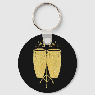 Gold Instruments - Conga Drum Beat Drummer Keychain