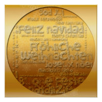 Gold International Weihnachten Navidad Xmas Poster