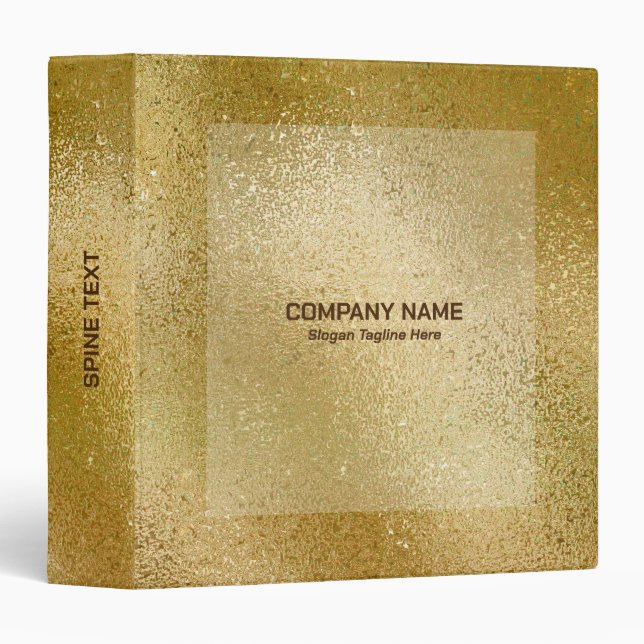 Gold iridescent shimmering glass texture binder (Front/Spine)