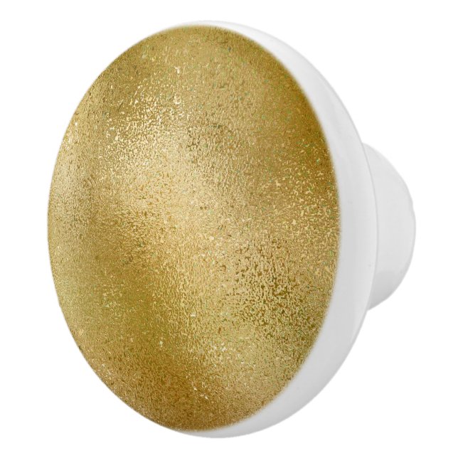 Gold iridescent texture ceramic knob (Right)