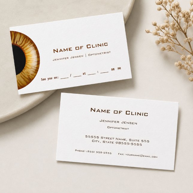 Gold Iris Appointment Reminder Card (Creator Uploaded)