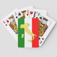 Gold Italy Map Italian Flag
