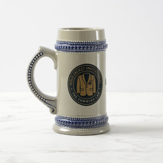 Gold Jacket Invitational Fantasy Football Stein (Left)
