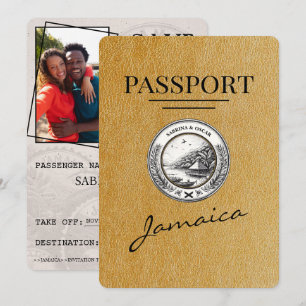 Gold Jamaica Passport Save The Date