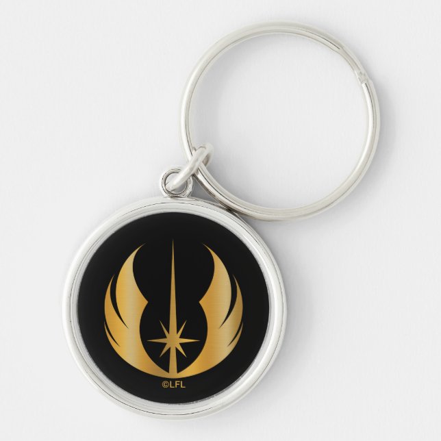 Gold Jedi Symbol Keychain (Front)