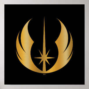 Gold Jedi Symbol Poster