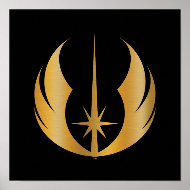 Gold Jedi Symbol Poster (Front)