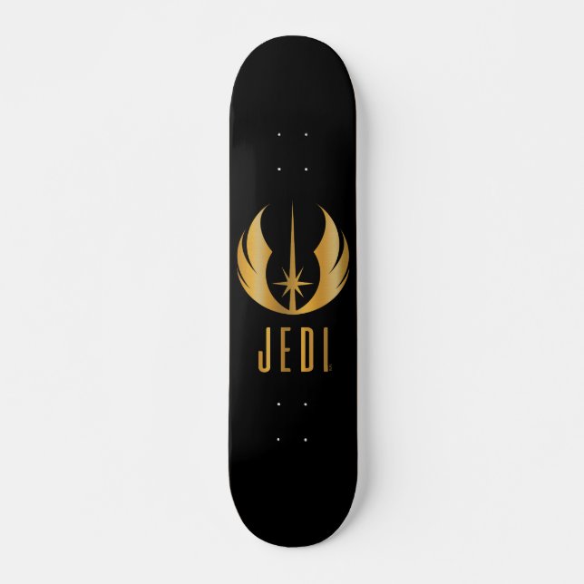 Gold Jedi Symbol Skateboard (Front)