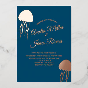 Gold JellyFish Navy Wedding Pressed
