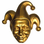 Gold Jester Keychain Photo Sculpture Keychain<br><div class="desc">Acrylic photo sculpture keychain with an image of a gold jester head. See matching large square premium metal keychain,  round button,  round necklace and acrylic photo sculpture pin,  magnet,  ornament and sculpture. See the entire Mardi Gras Keychain collection in the SPECIAL TOUCHES | Party Favours section.</div>