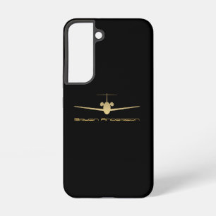 Gold Jet Airplane Samsung Galaxy Case