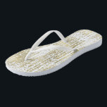 Gold Jewel Bokeh Abstract Wedding Flip Flops<br><div class="desc">Gold and White Jewel Bokeh Abstract chic glam glitz wedding flip flops</div>