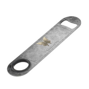 Gold Jewelled Butterfly Bar Key