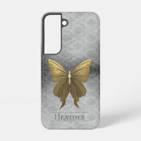 Gold Jewelled Butterfly Damask