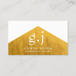 Gold Jewellery Designer Faux Gold Foil Edge  Business Card