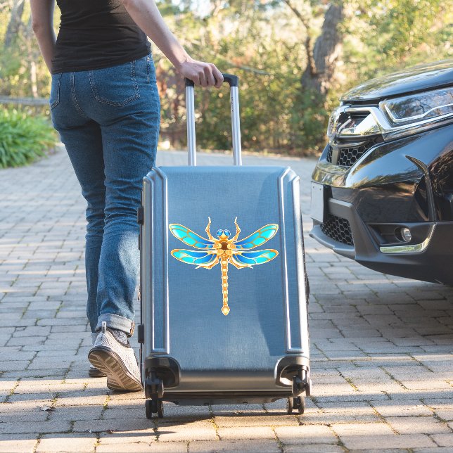 Gold jewellery dragonfly insect vip fun vector ima (Suitcase Insitu)