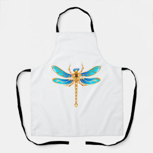 Gold jewellery dragonfly insect vip fun vector ima apron
