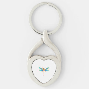 Gold jewellery dragonfly insect vip fun vector ima keychain