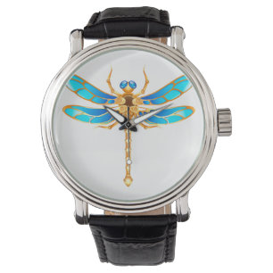 Gold jewellery dragonfly insect vip fun vector ima watch