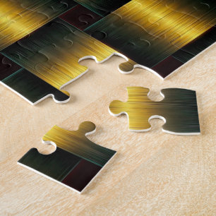 Gold Jigsaw Puzzle Golden Lattice