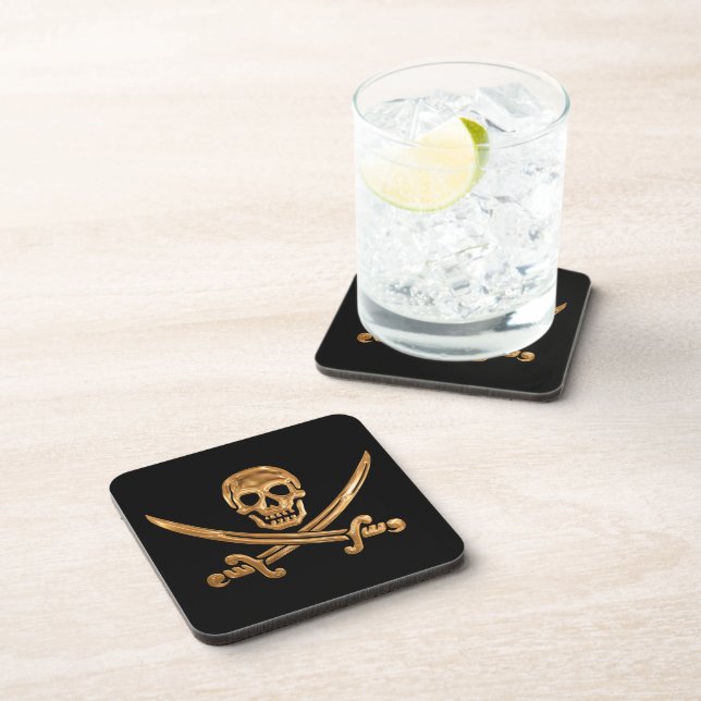 Gold Jolly Roger Coaster (Right Side)