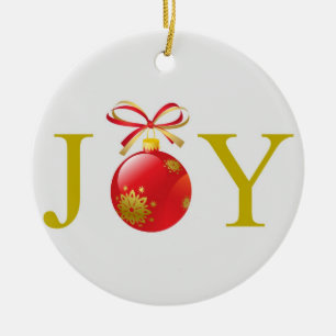 Gold Joy Christmas Ornament