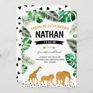 Elephant 1st Birthday Invitations Announcements Zazzle Ca