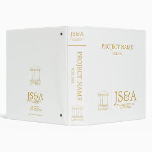Gold Justice Columns Law Firm Binder