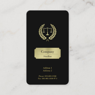 Gold Justice Scale Business Card