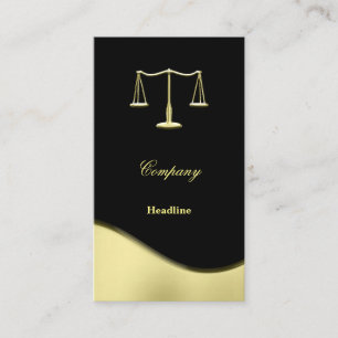 Gold Justice Scale Business Card