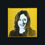 Gold Kamala Harris Pop Art Canvas Print<br><div class="desc">Political Pop Art Gear and Political Gifts from PolitiClothes.com & PolitiCardz.com Find the Most Unique Election and Political Gifts Including: Political T-shirts, Political Bumper Stickers, Political Buttons, Political Posters, Political Pins, Political Cards, Political Mugs, Political Posters, Political Signs and More! Political Art & Gear: http://www.PolitiClothes.com Political Cards & Gifts: http://www.PolitiCardz.com...</div>