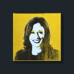 Gold Kamala Harris Pop Art Canvas Print<br><div class="desc">Political Pop Art Gear and Political Gifts from PolitiClothes.com & PolitiCardz.com Find the Most Unique Election and Political Gifts Including: Political T-shirts, Political Bumper Stickers, Political Buttons, Political Posters, Political Pins, Political Cards, Political Mugs, Political Posters, Political Signs and More! Political Art & Gear: http://www.PolitiClothes.com Political Cards & Gifts: http://www.PolitiCardz.com...</div>