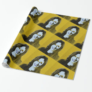 Gold Kamala Harris Pop Art Wrapping Paper