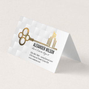 Gold Key City Logo   Real Estate Property Business Card