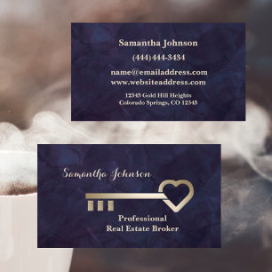 Gold Key Royal Plum Real Estate Business Card