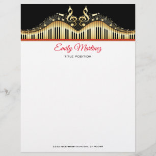 Gold Keyboard Letterhead