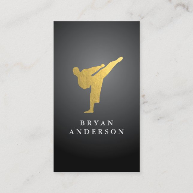 Gold Kickboxing - Carte de visite des arts martiau (Devant)