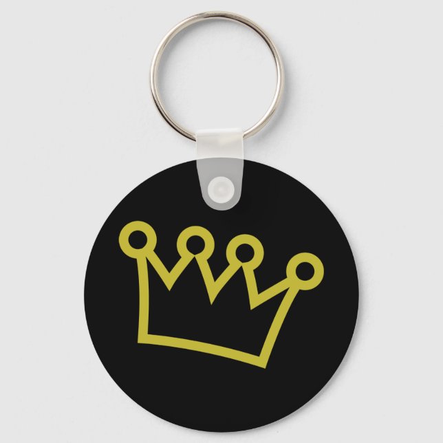 gold king crown deluxe keychain (Front)