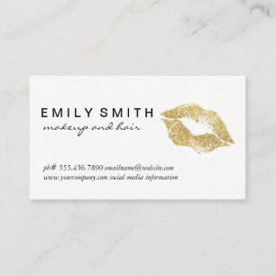 Gold Kiss Luxe Business Card