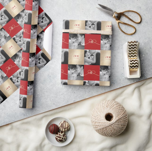 Gold Knot Union Double Happiness Chinese Wedding Wrapping Paper (Crafts)