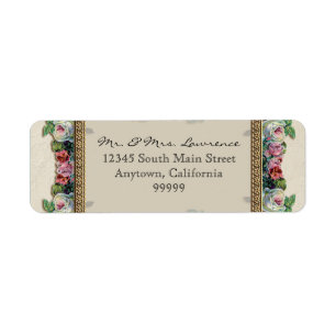 Gold & Lace Classic Formal Elegant Wedding Address