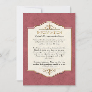Gold & Lace Classic Formal Elegant Wedding Invite