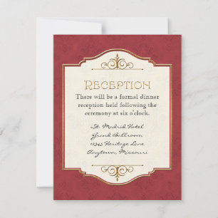 Gold & Lace Classic Formal Elegant Wedding Invite