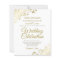 Gold Lace Elegant White BUDGET Wedding Invitation